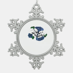 Together Forever - Till Death Do Us Snowflake Pewter Christmas Ornament