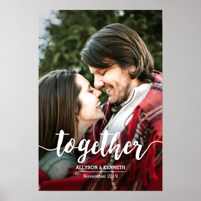 Together Hand Lettered Typography Photo Template Poster (Front)