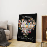 Together Heart Shaped Photo Collage Custom Canvas Print<br><div class="desc">Create your own personalized wrapped canvas with 29 of your favourite photos and your family name(s). The photo template is set up to create a photo collage in the shape of a love heart, displaying your pictures in a mix of portrait, landscape and square instragram formats. Upload your photos working...</div>