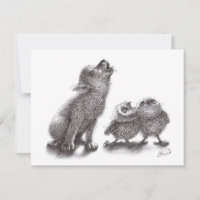 Together Howling - Wolf meets Owls