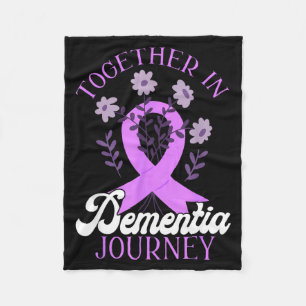 Together In The Dementia Journey Brain Disease Fleece Blanket