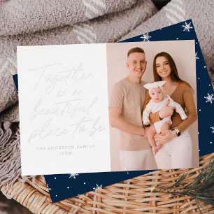 Together is a Beautiful Place to Be Photo Foil Holiday Card