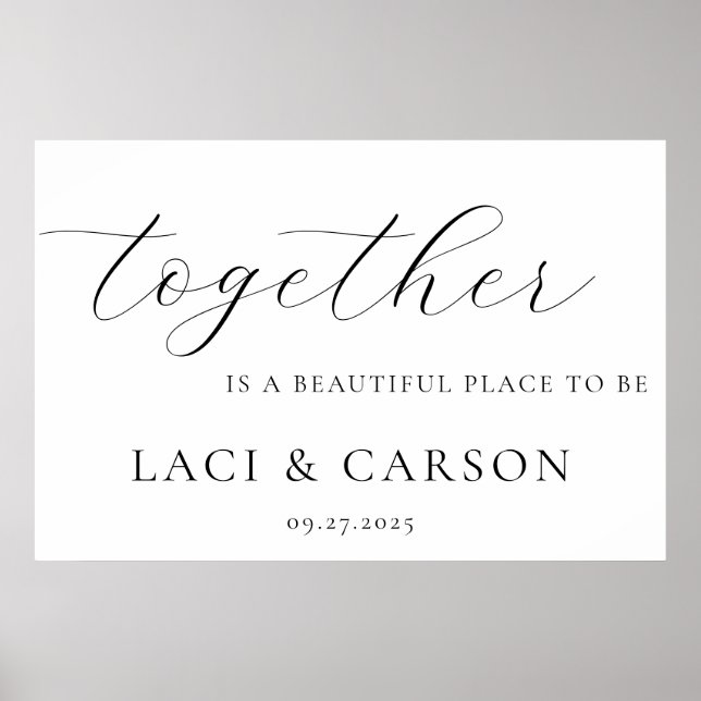 Together is a Beautiful Place to Be Sign (Front)