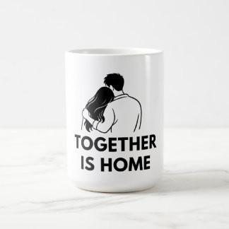 Together Is Home Minimal Couple Mug