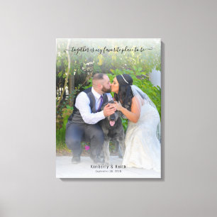 Together is my favourite place to be Wedding Canvas Print