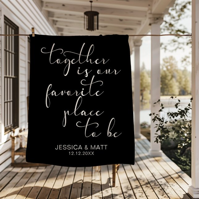 Together is our Favorite Place to Be Fleece Blanket (Creator Uploaded)
