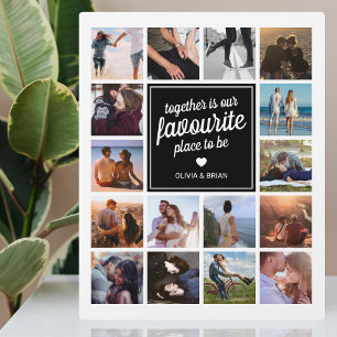 “Together is Our Favourite Place” Photo Collage Plaque