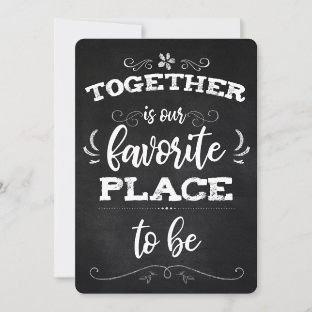 Together is our favourite place to be thank you card (Front)