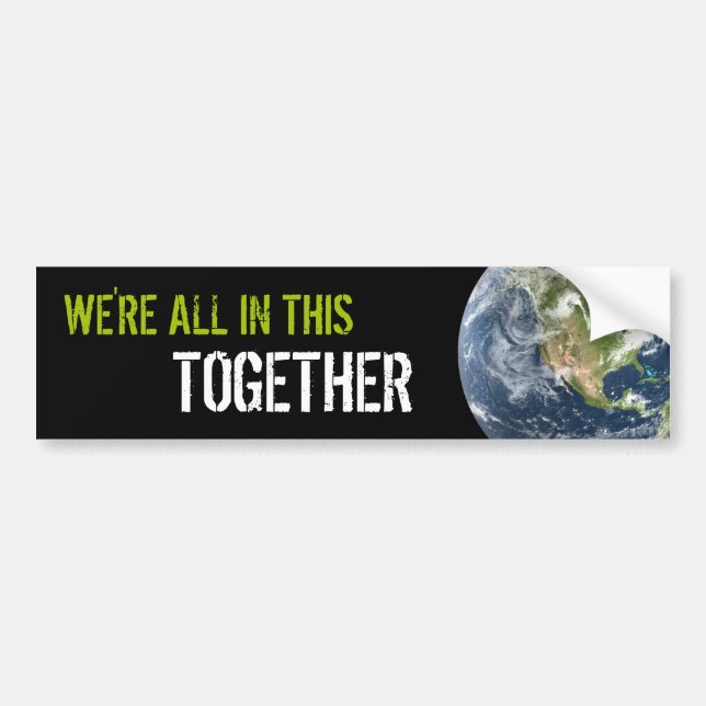 Together On Earth bumper sticker (Front)
