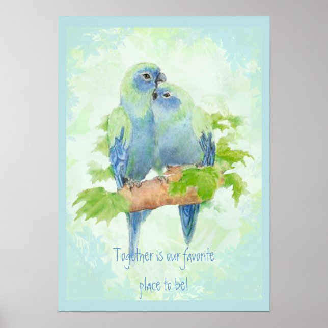 Together our favourite place to be Quote Birds Poster (Front)