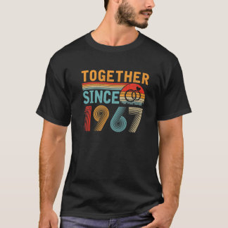 Together Since 1967 Retro Style 54Th Wedding Anniv T-Shirt