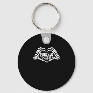 Together Skeleton Hands Form Heart Classic Style Keychain