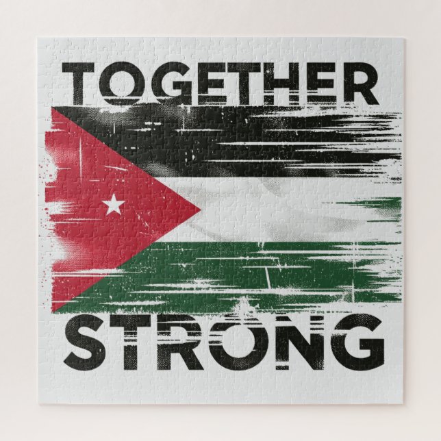 Together Strong Support Palestine Jigsaw Puzzle (Vertical)