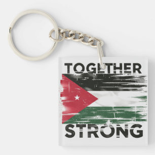 Together Strong Support Palestine Keychain
