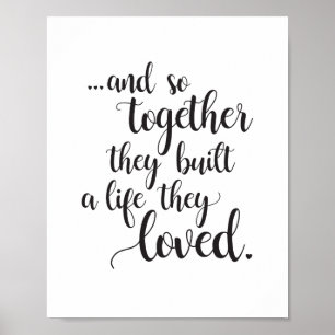 Together They Built a Life wall art - black
