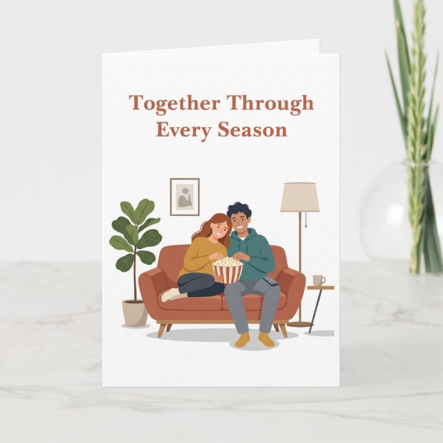 Together Through Every Season Couple Card  (Front)