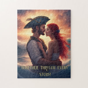 Together Through Every Storm Romantic Pirate Jigsaw Puzzle
