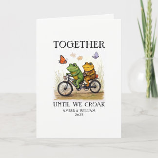 Together Until We Croak Personalized Holiday Card