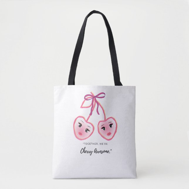 TOGETHER WE ARE CHERRY AWSOME TOTE BAG (Front)