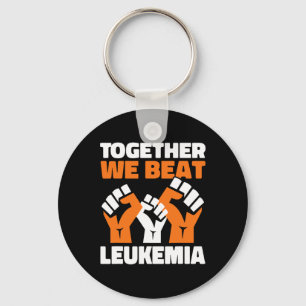 Together We Beat Leukaemia Blood Cancer Awareness Keychain