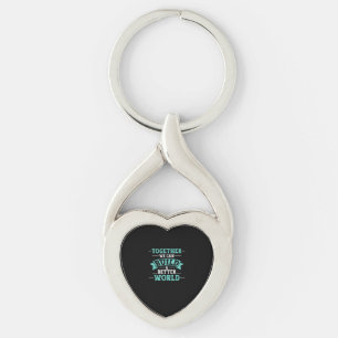 Together We Can Build A Better World Unity Message Keychain