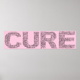 Together We Can Find a Cure (Black Text) Poster