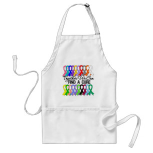 Together We Can Find a Cure Cancer Ribbons Standard Apron