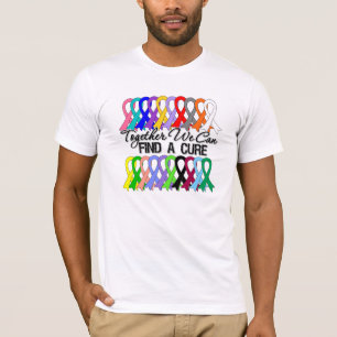 Together We Can Find a Cure Cancer Ribbons T-Shirt