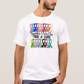 Together We Can Find a Cure Cancer Ribbons T-Shirt