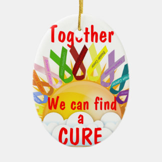 Together we can find a CURE Ceramic Ornament