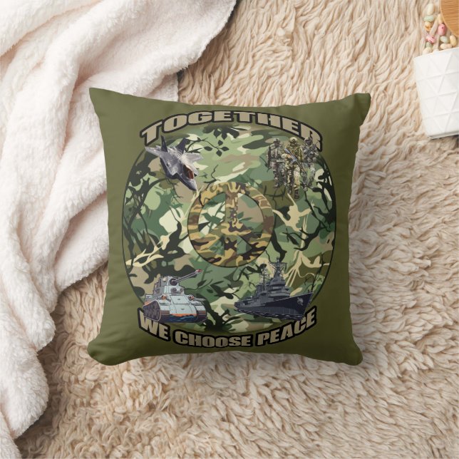 Together, we choose peace throw pillow (Blanket)
