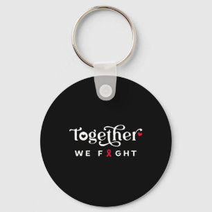 Together We Fight for Blood Cancer Awareness tee Keychain