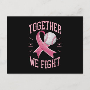 Together We Fight Softball Breast Cancer Awareness Postcard
