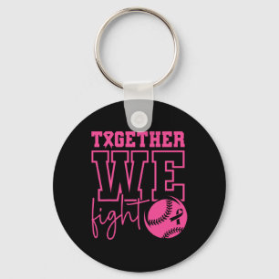 Together We Fight Softll Breast Cancer Awareness Keychain