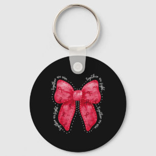 Together We Fight Together We Win Blood Cancer Awa Keychain