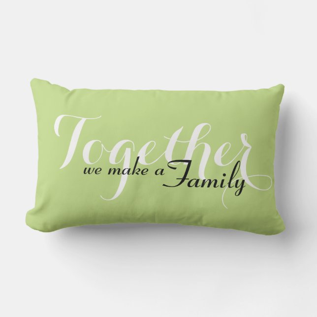 Together We Make a Family Lumbar Cushion 13" x 21" (Front)