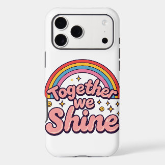Together We Shine – Rainbow Retro Pride Quote