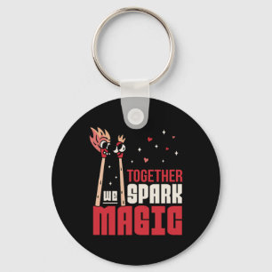 Together We Spark Magic Couple's Love  Keychain