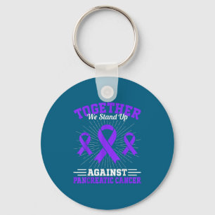 Together We Stand Up Against Pancreatic Cancer Mot Keychain