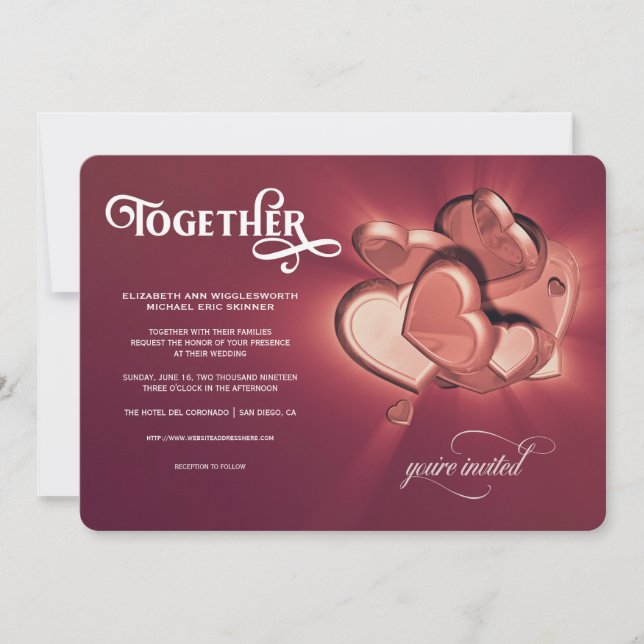 Together Wedding Invitation (Version 4) (Front)