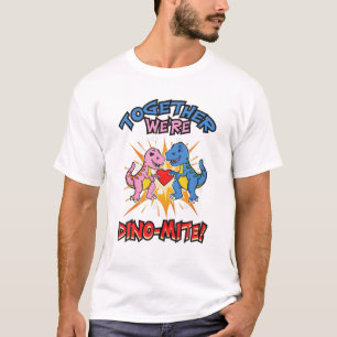 Together We're Dino-Mite Funny Dinosaurus Love Val T-Shirt