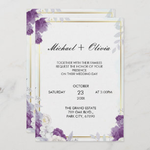 Together With Their Families Wedding Invitation Wo