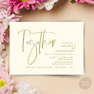 Together with their parents, Wedding Reception Invitation