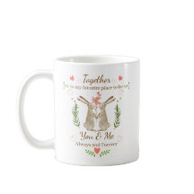 Together You & Me Mug - Cute Bunny Couple Mug