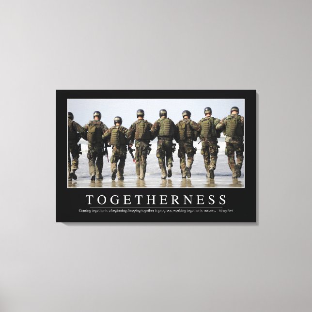 Togetherness: Inspirational Quote Canvas Print (Front)
