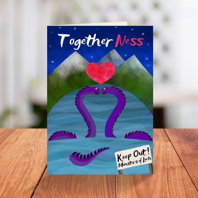 TogetherNess Loch Ness funny Valentine’s Day Card (Creator Uploaded)