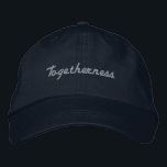 Togetherness Printed Custom text Wedding Cute Hat<br><div class="desc">Celebrate the unity and love of your relationship with the "Togetherness" hat,  an accessory that perfectly encapsulates the bond you share with your partner. Elegant Navy Hat colour and You able to change or edit your own text.</div>