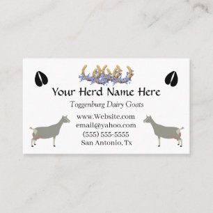 Toggenburg Dairy Goat Business Card