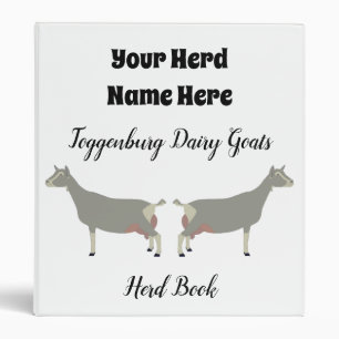 Toggenburg Dairy Goats Herd Book Binder
