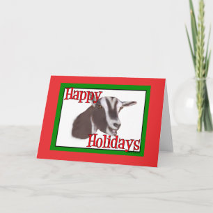 Toggenburg Goat Holiday Christmas Card